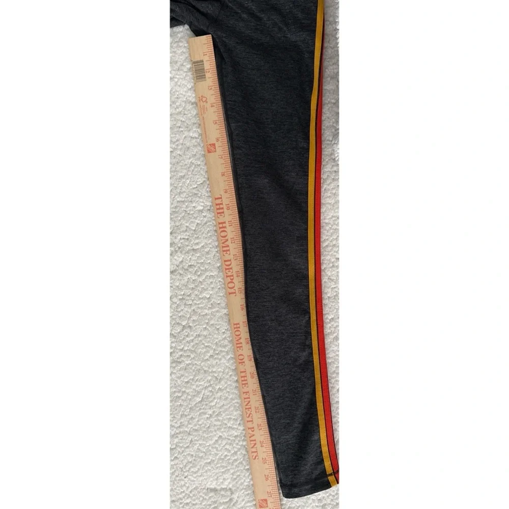 AVIATOR NATION Full Length Hi-Rise 5 Stripe Leggings Charcoal | XS - Picture 13 of 13